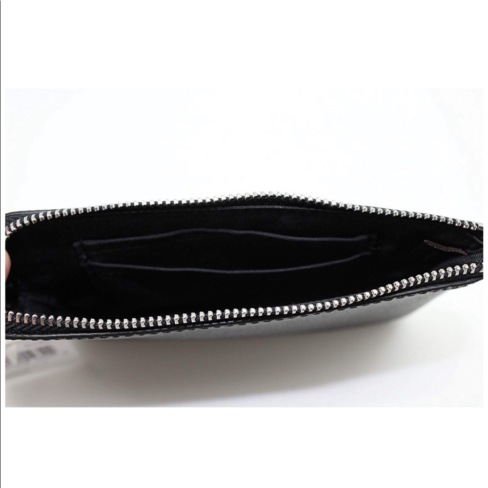 Coach Leather Glitter Corner Zip Wristlet - Picture 7 of 8